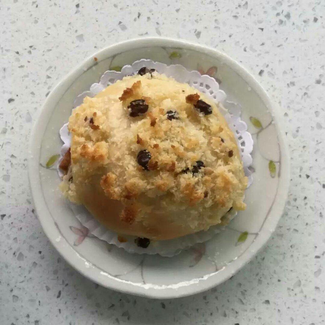 椰蓉蜜豆泡浆面包