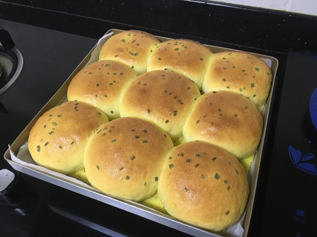 葱香肉松墨西哥面包（波兰种+烫种）
