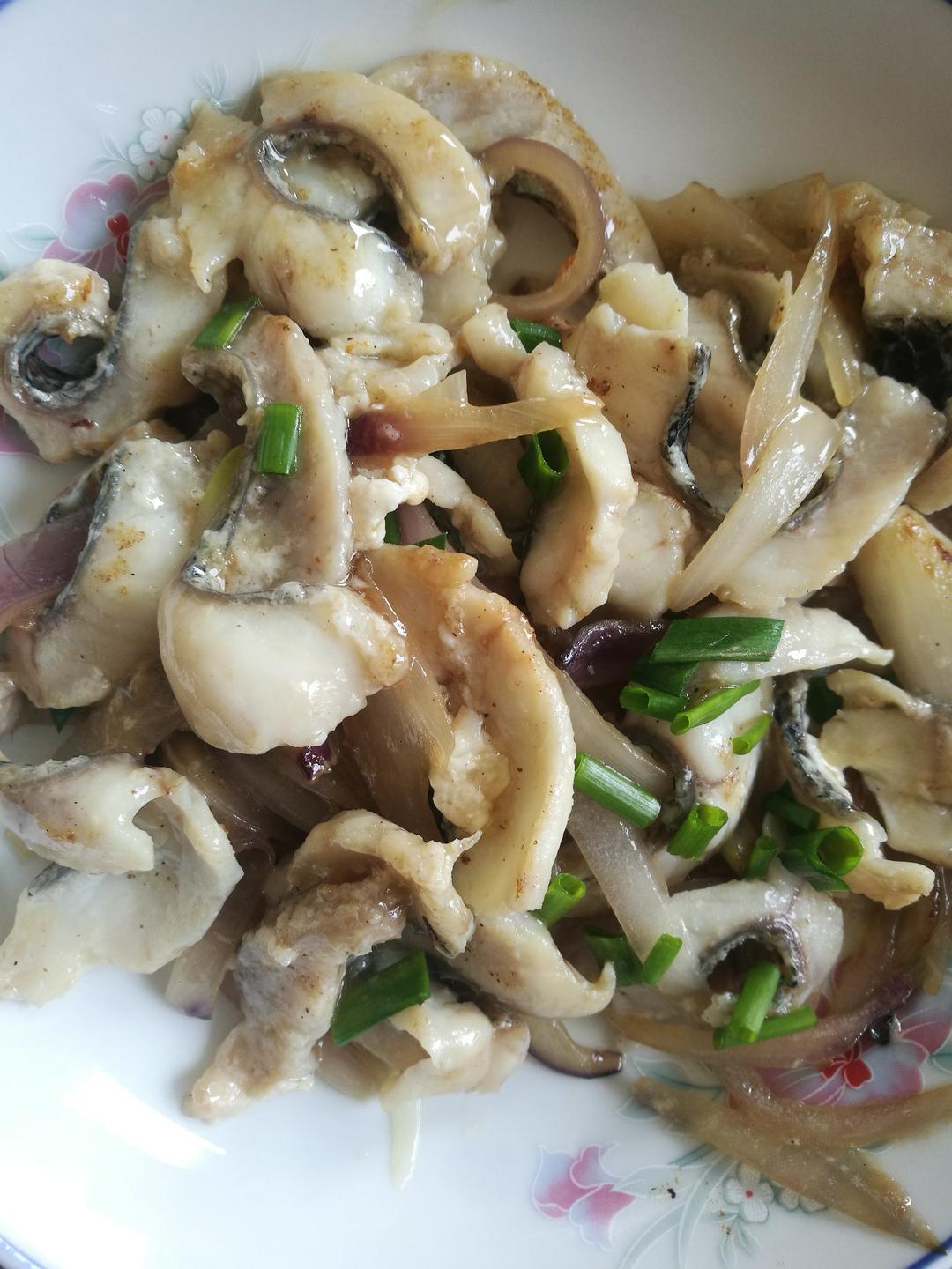 清炒黑鱼片