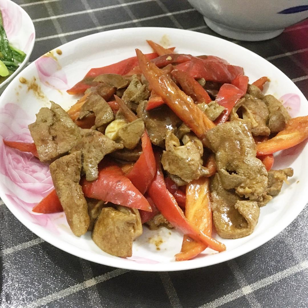 大蒜炒猪肝