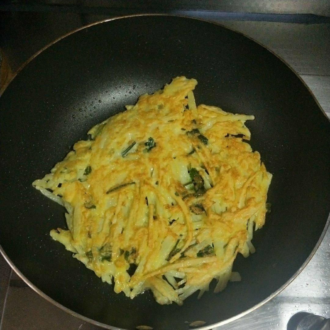 土豆丝鸡蛋饼