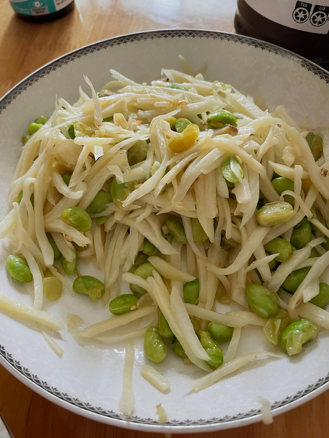 茭白炒毛豆