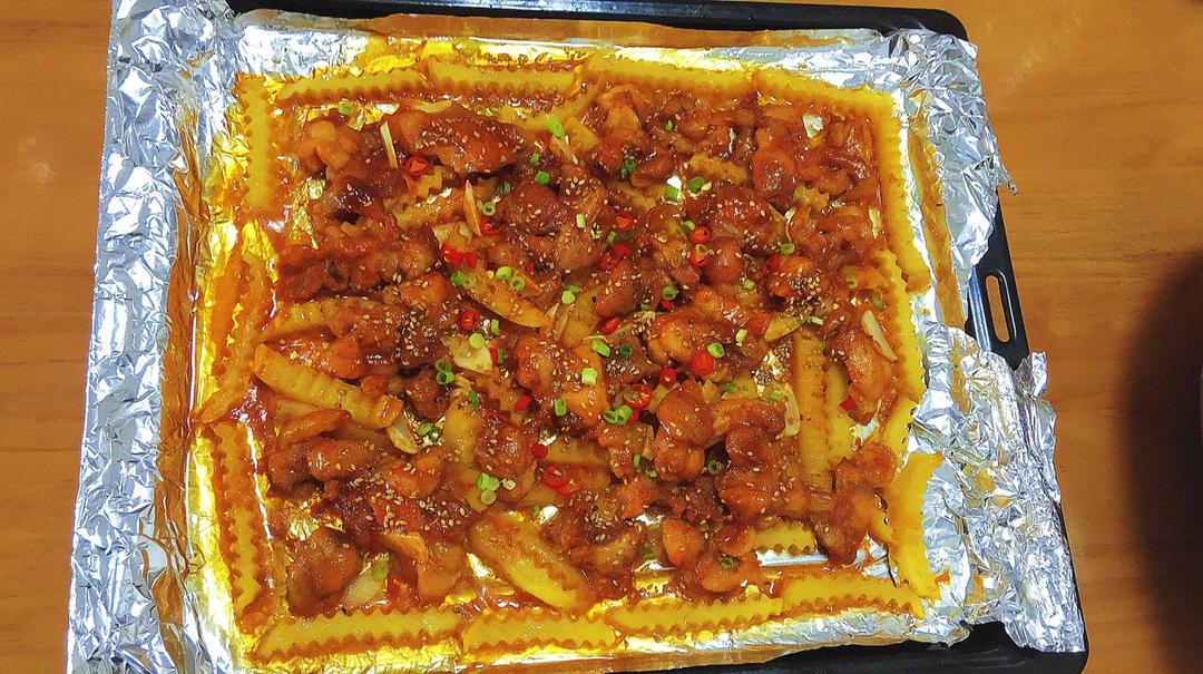 新奥尔良烤鸡腿土豆