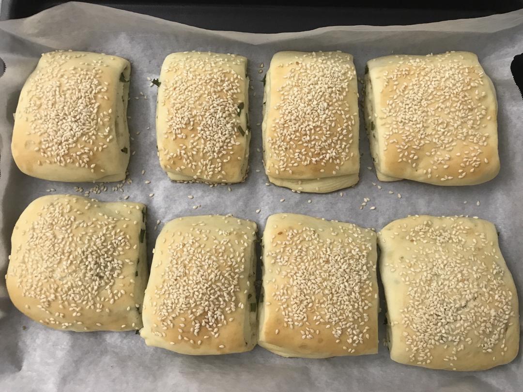 葱香芝麻烧饼（发面）