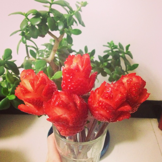 草莓玫瑰花