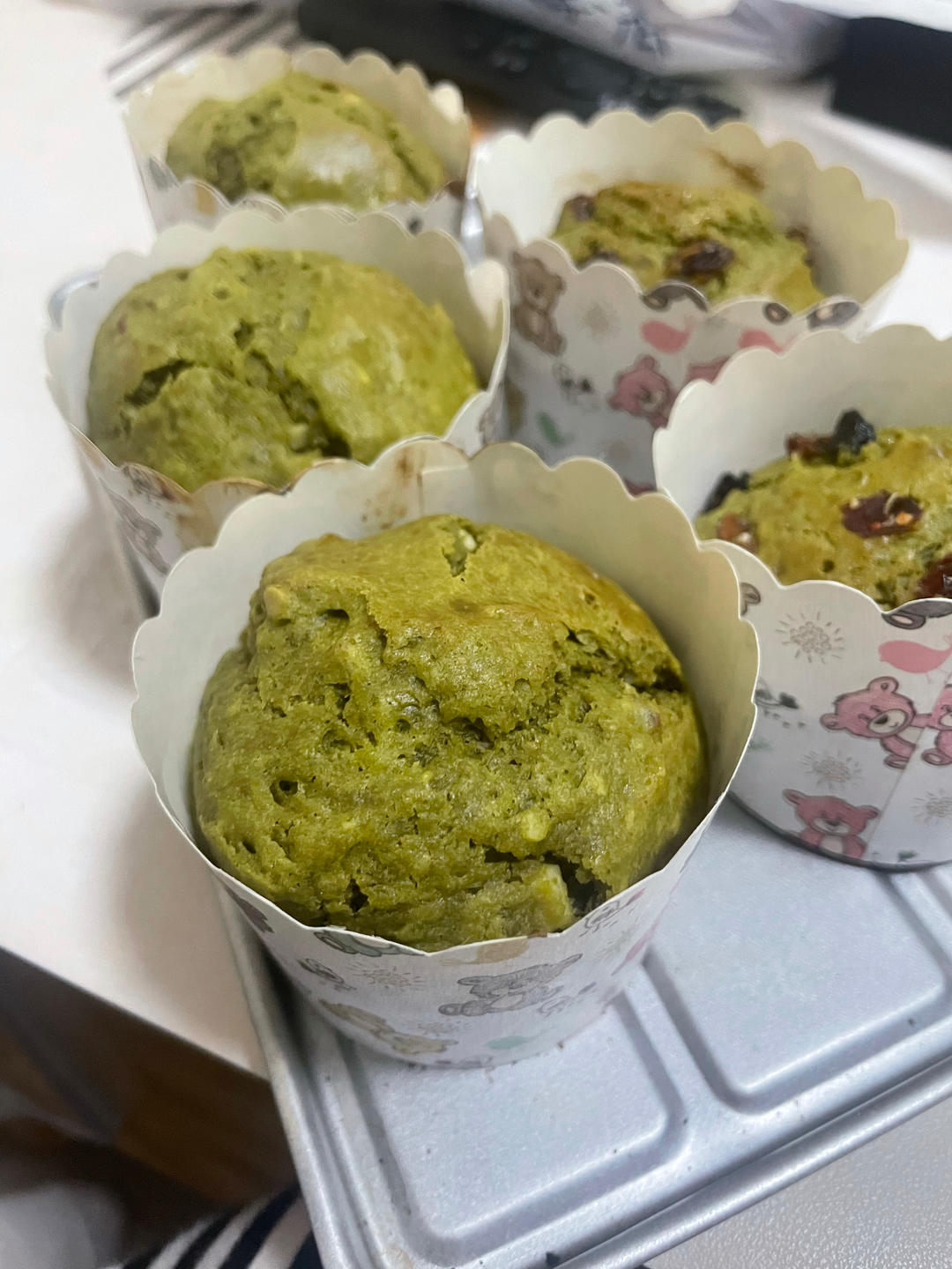 超简单的抹茶蜜豆玛芬
