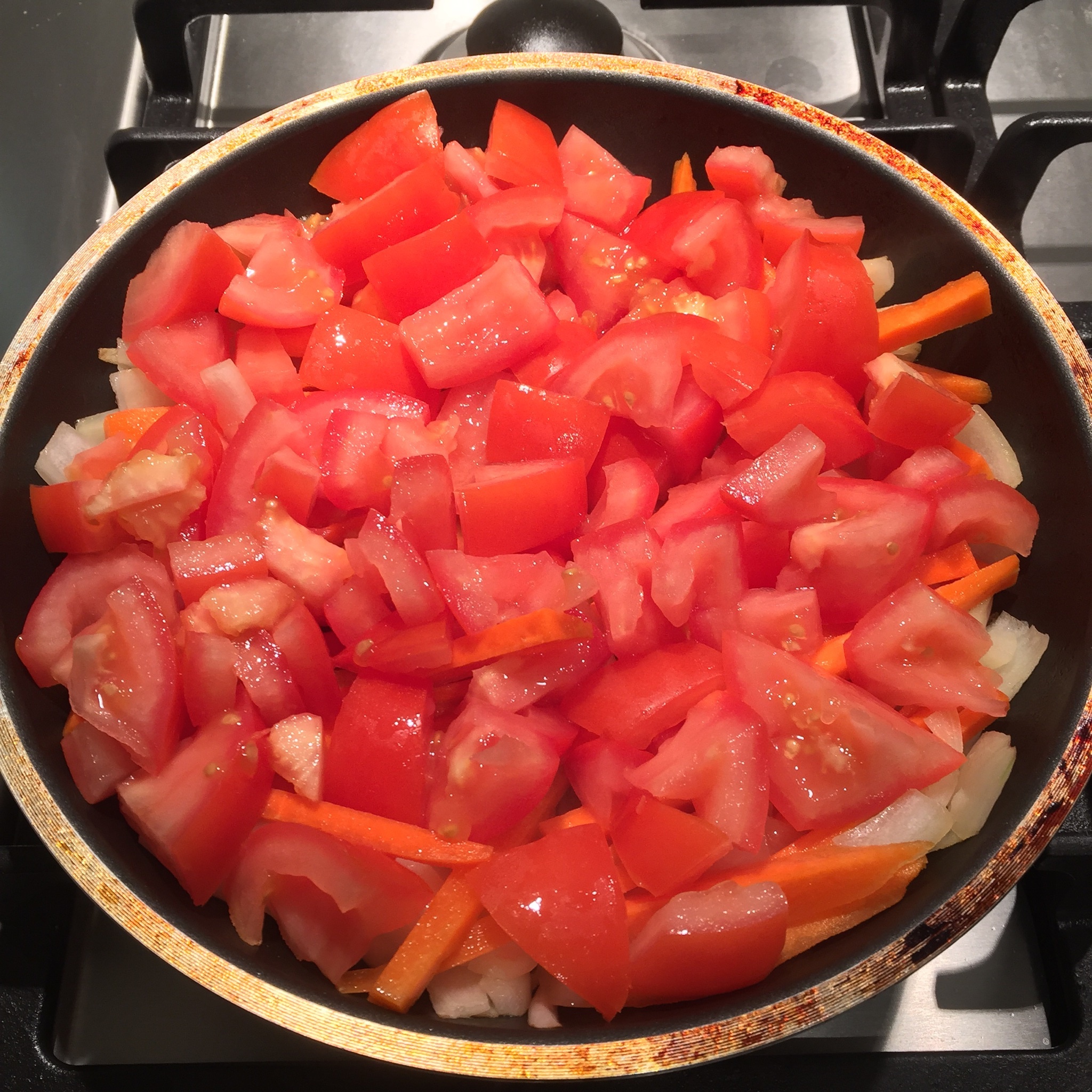 番茄萝卜肉末意面的做法