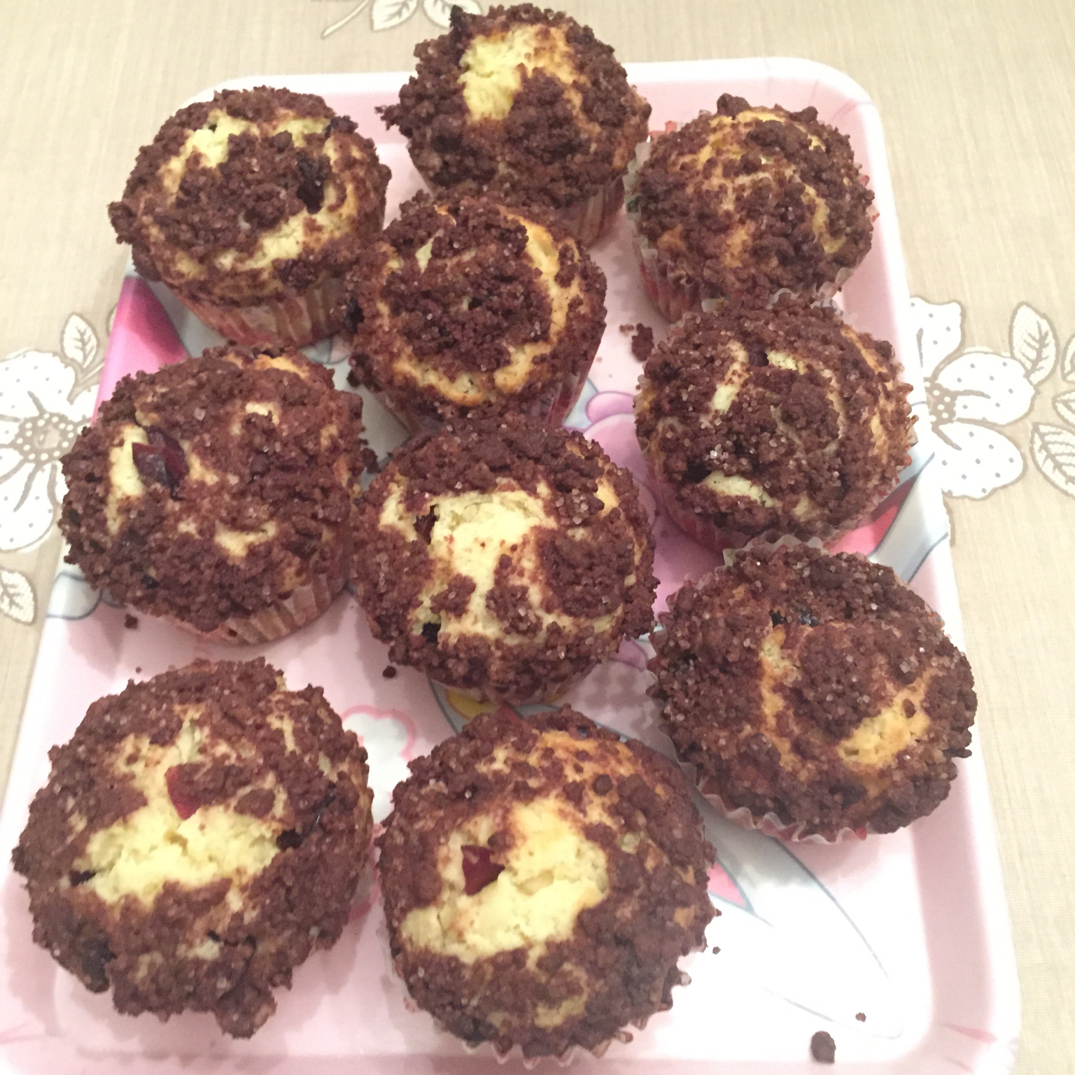巧克力酥顶玛芬蛋糕 Choc Chip Muffins