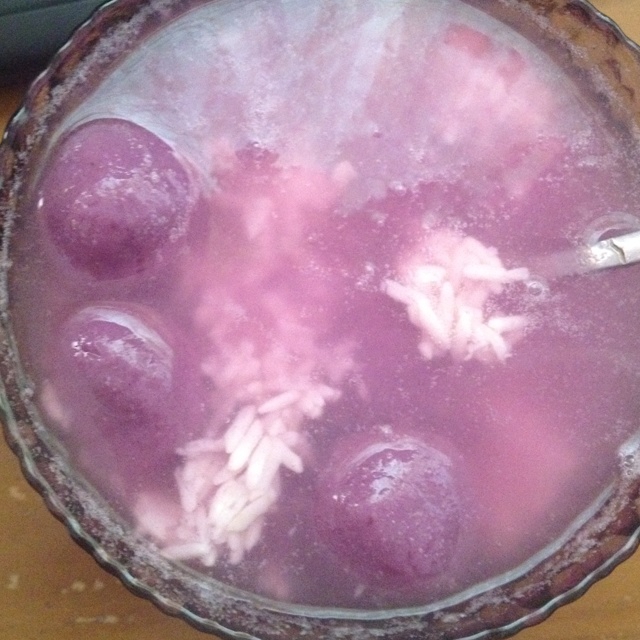 酒酿紫薯丸子