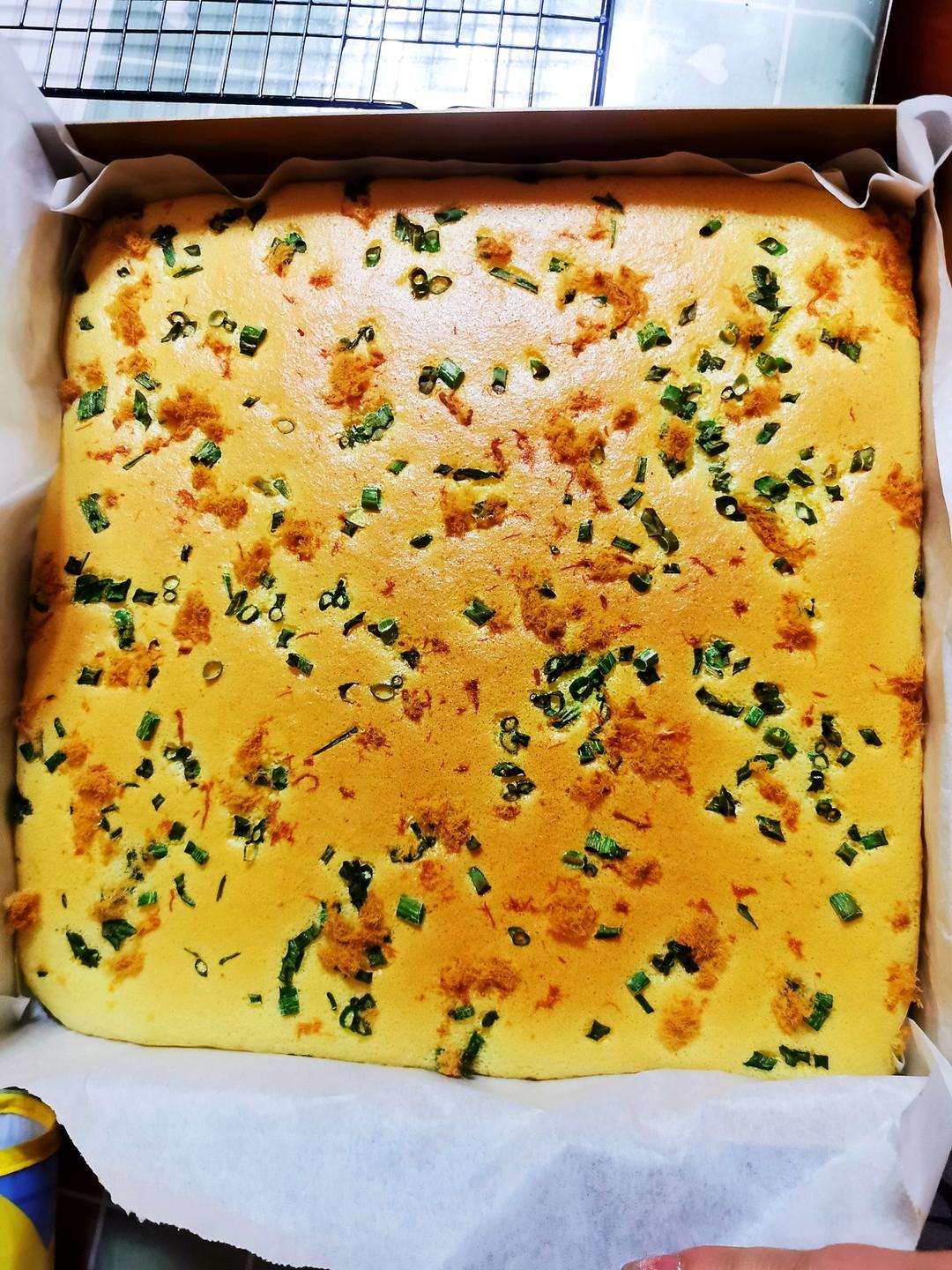 不用卷的肉松蛋糕～
