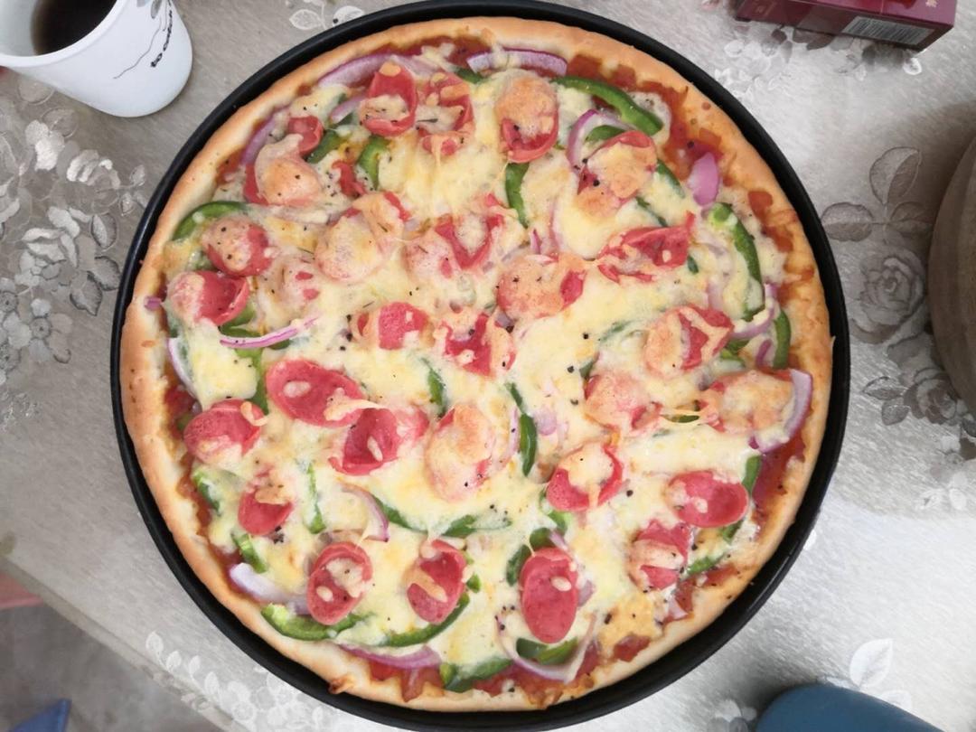 【15分钟快手早餐】秒杀必胜客尊宝的台式香肠青椒披萨