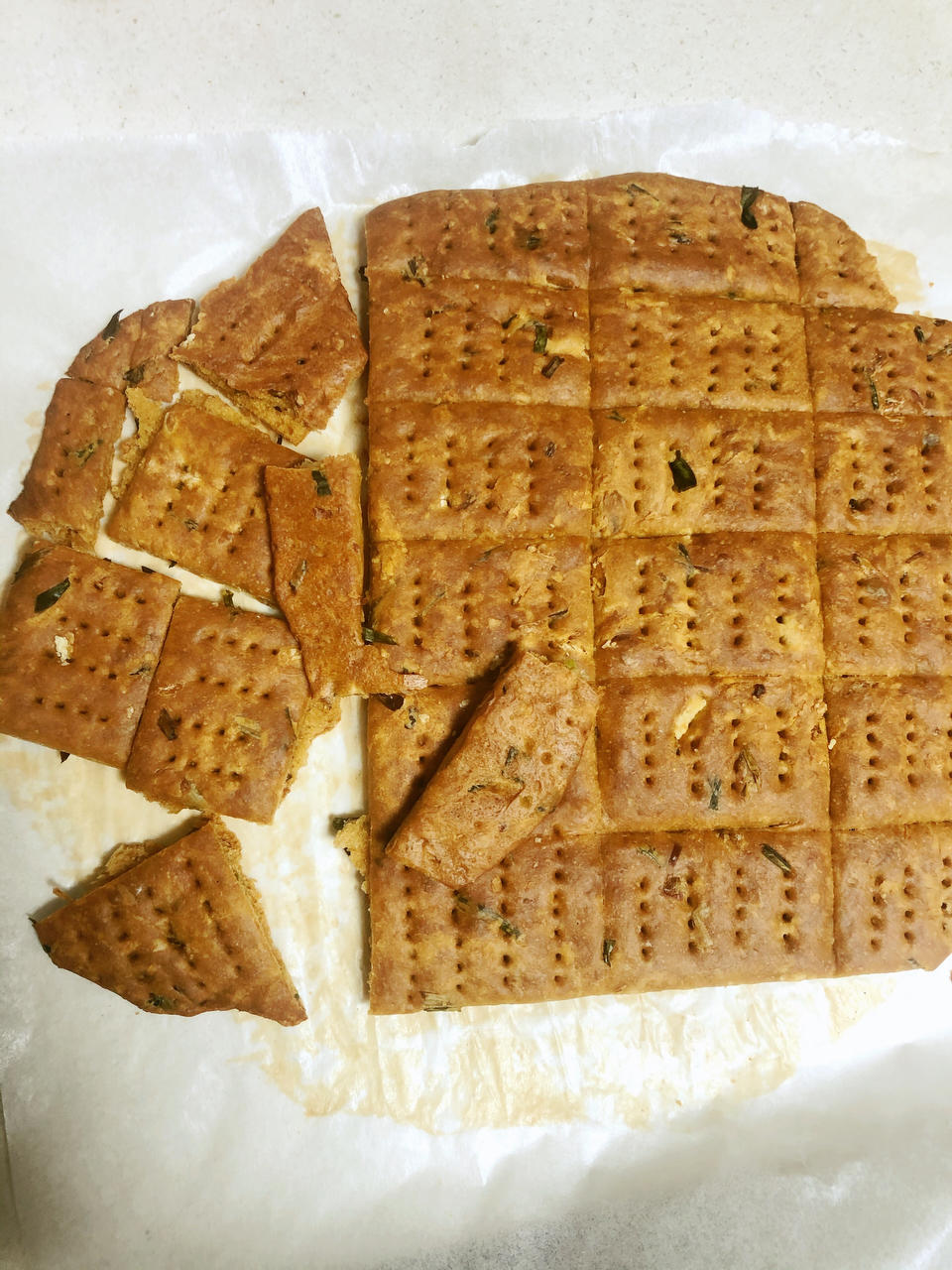 香葱苏打饼干   葱香味浓   酥松无比   无糖低油   养胃减肥  附细节视频