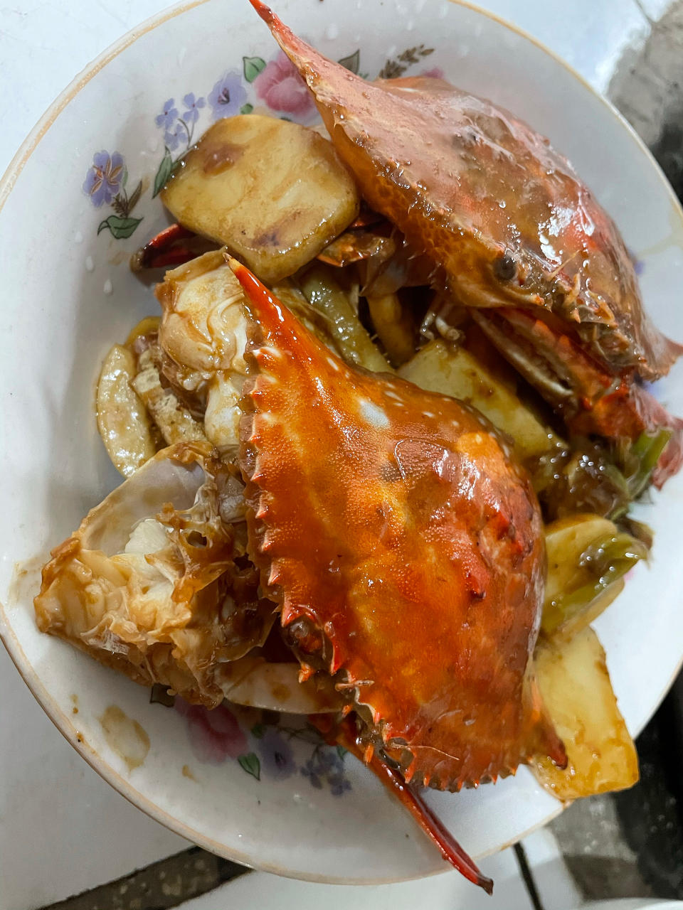 梭子蟹炒年糕