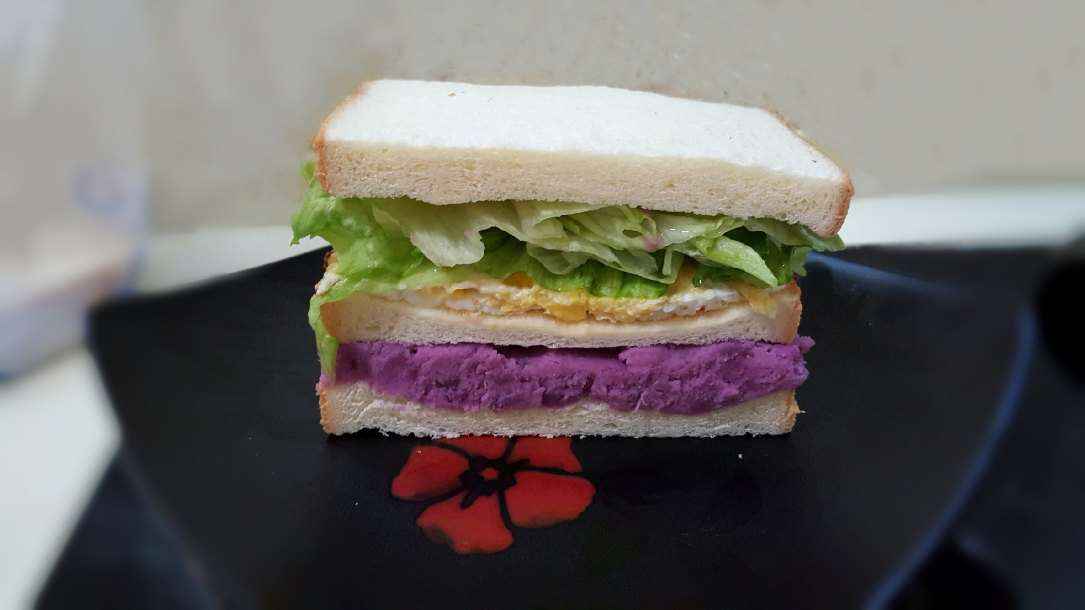 营养美味紫薯芋泥三明治~颜值爆表的做法