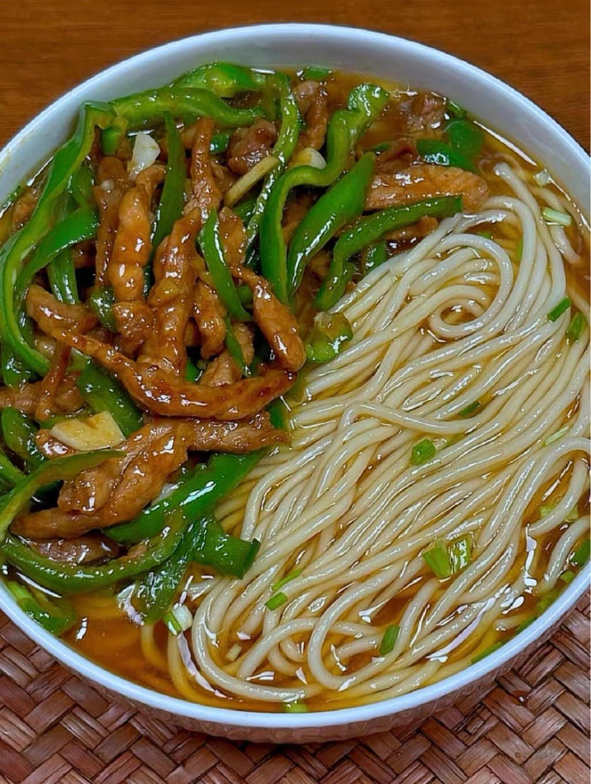 青椒肉丝面