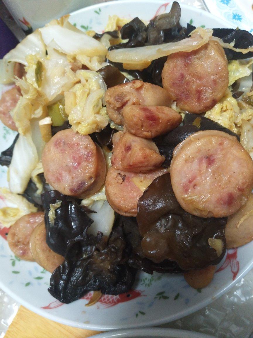 白菜炒木耳