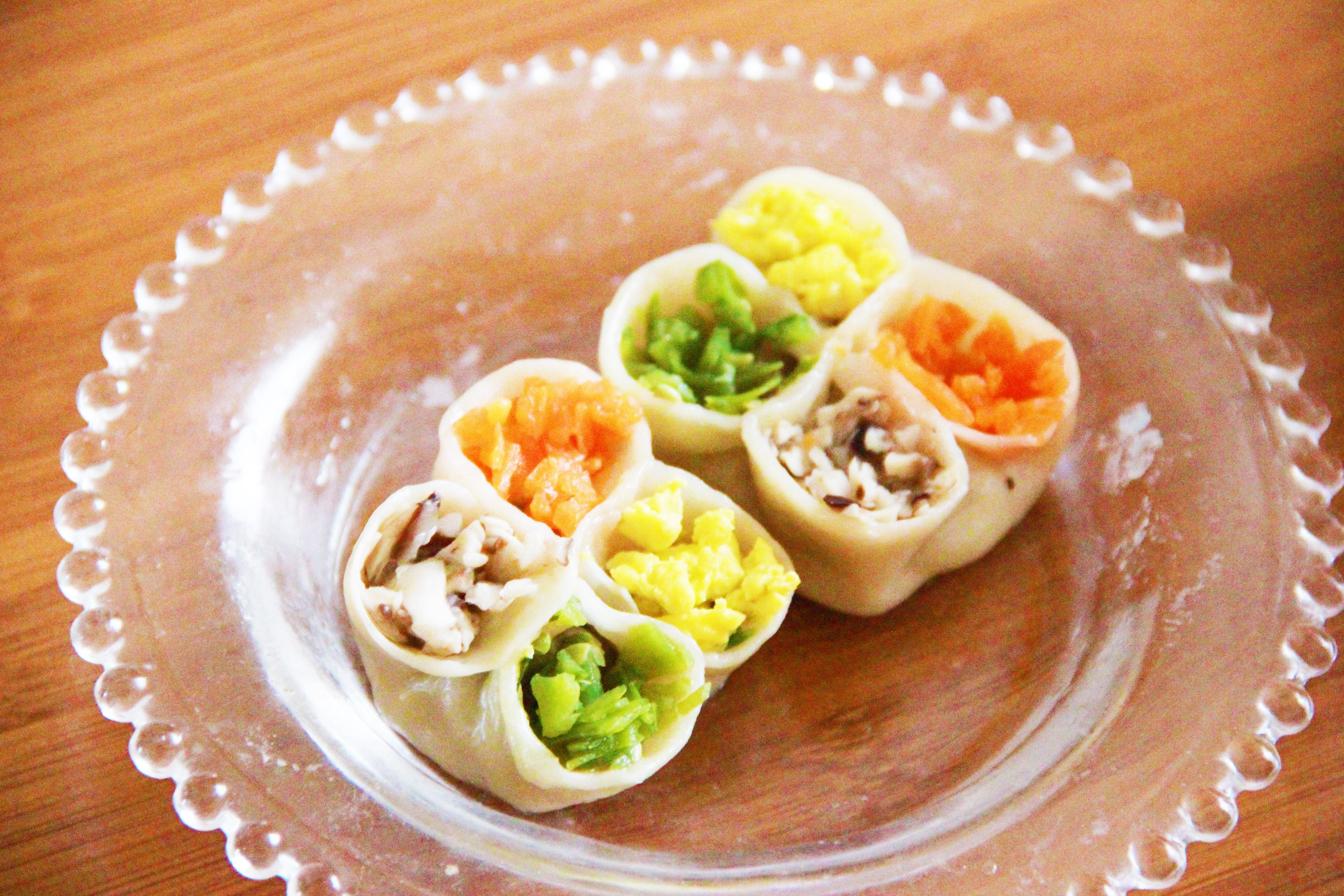 四喜烧卖配杂蔬粥