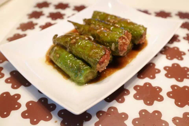 肉酿虎皮青椒