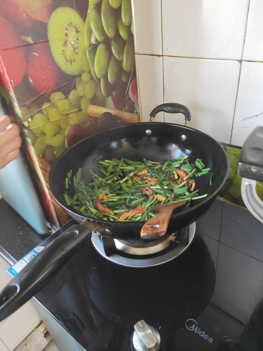 树鸡蘑炒韭菜——妈妈的私房菜