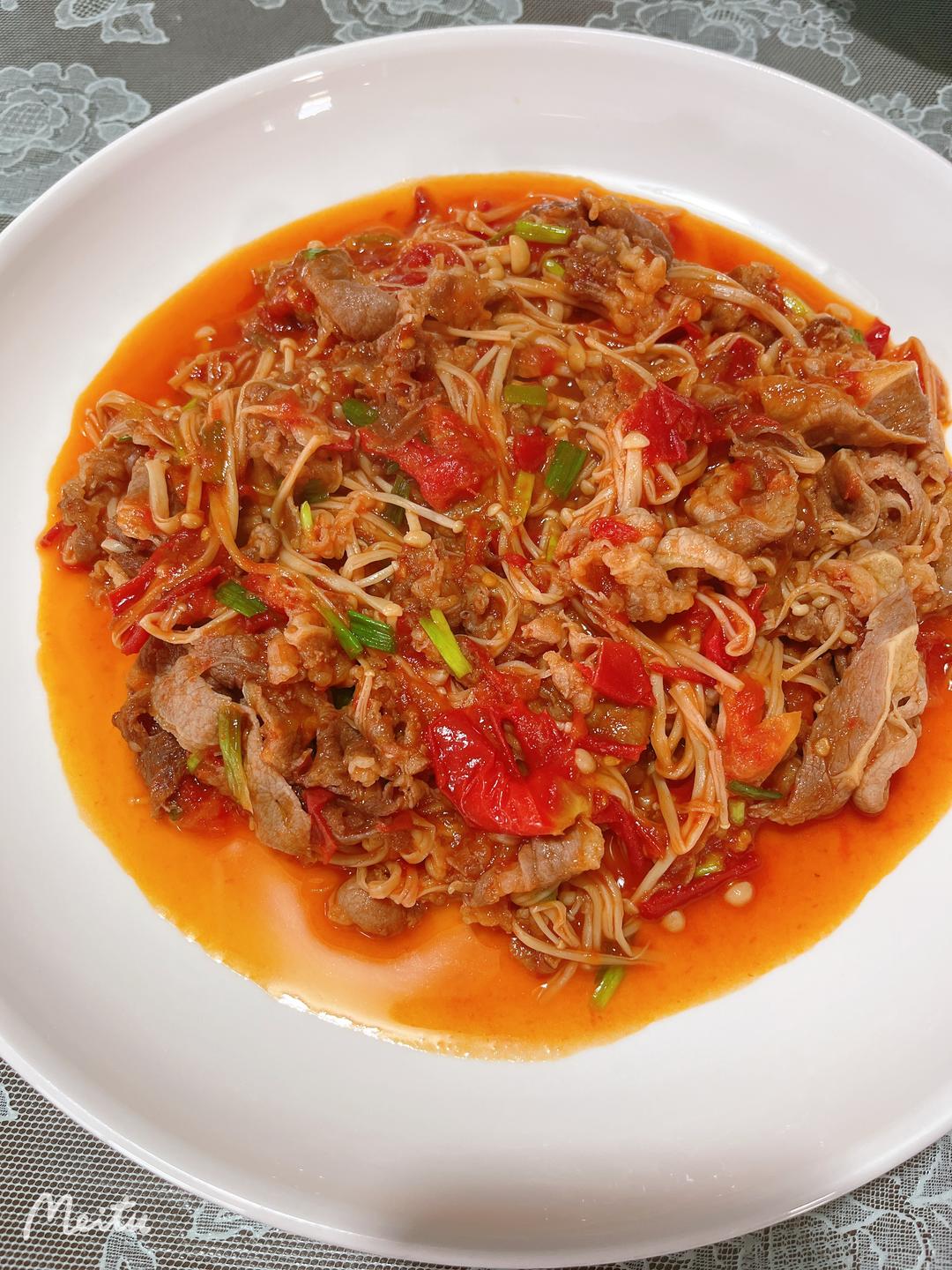 家庭快手菜番茄肥牛的做法