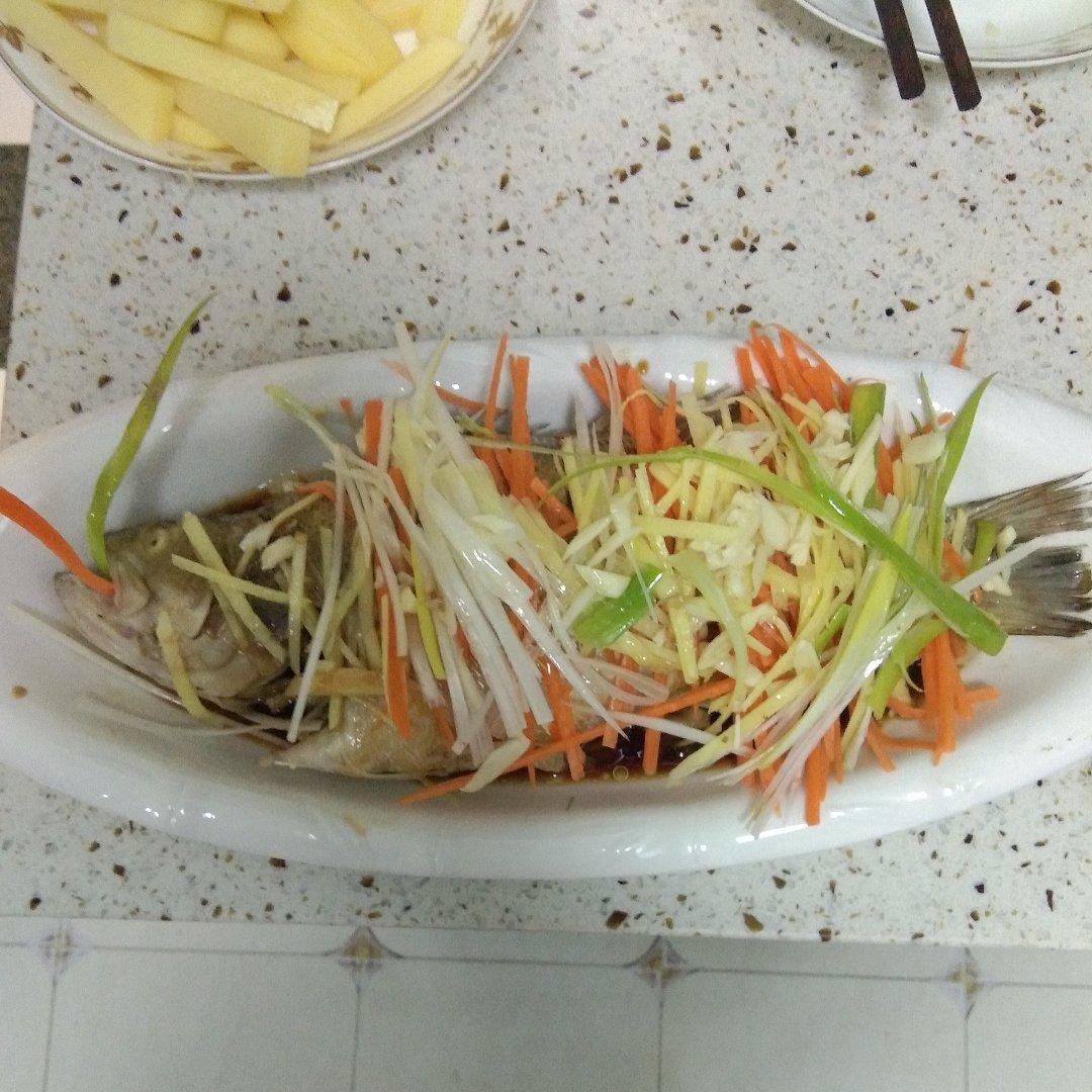 清蒸鲈鱼（家常做法）
