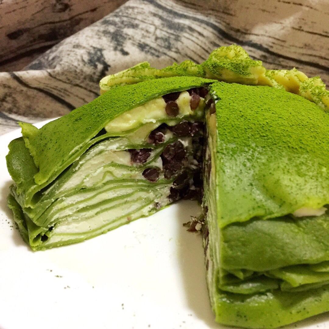 美味的煎蛋糕—抹茶千层蛋糕