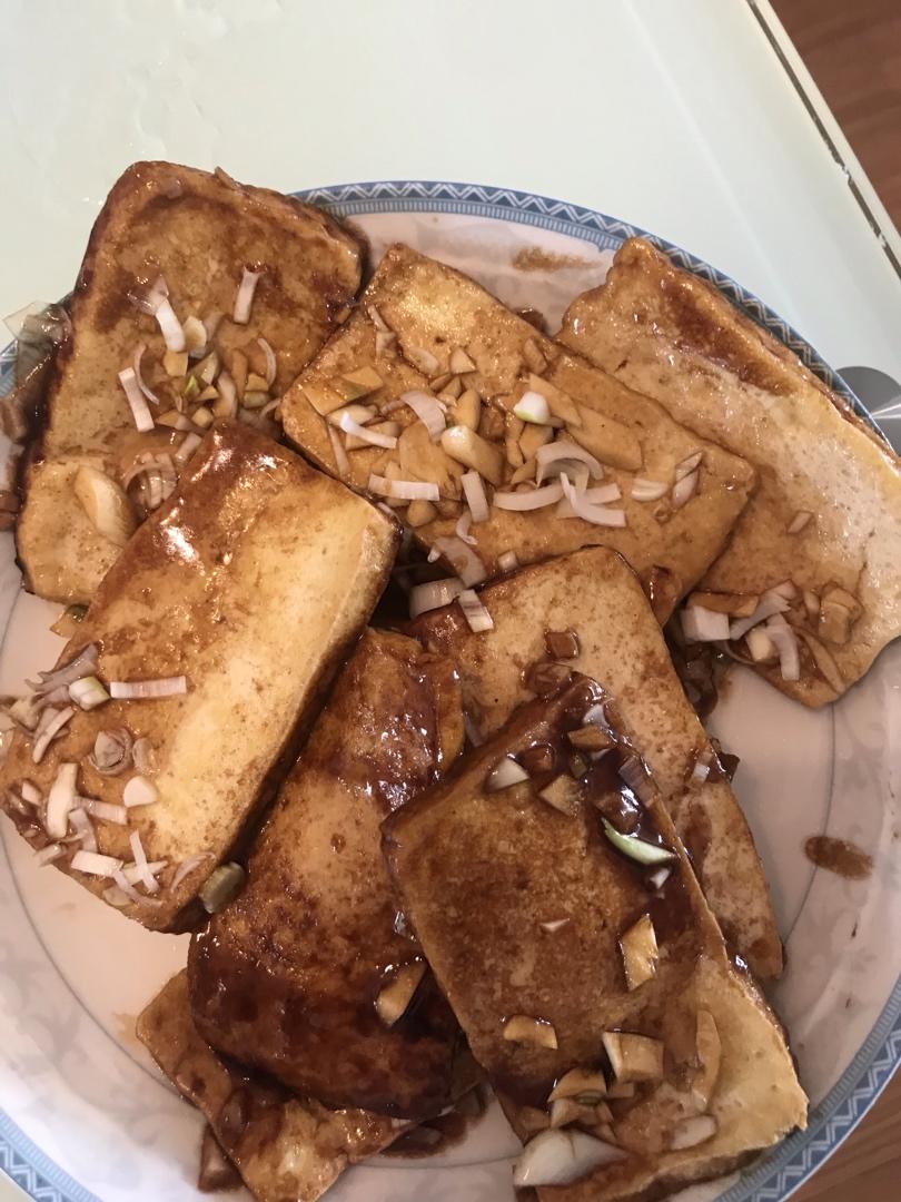 5分钟快手菜|外酥里嫩的孜然香煎豆腐
