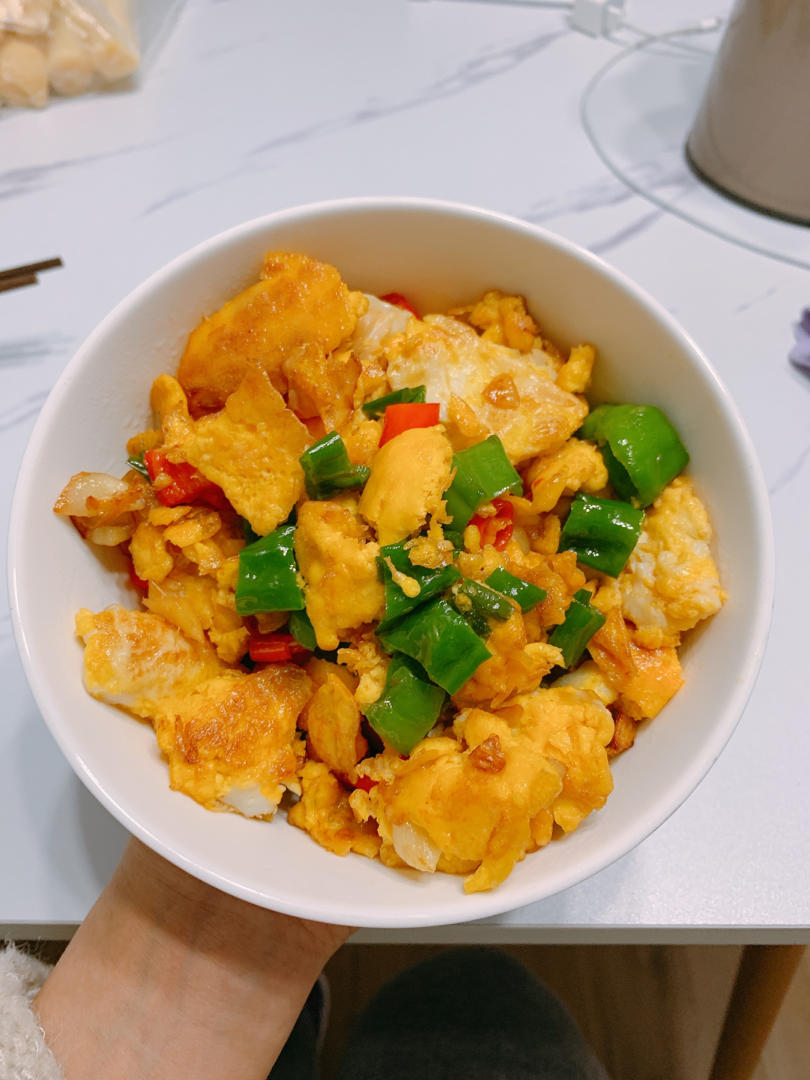 鸭蛋炒青椒