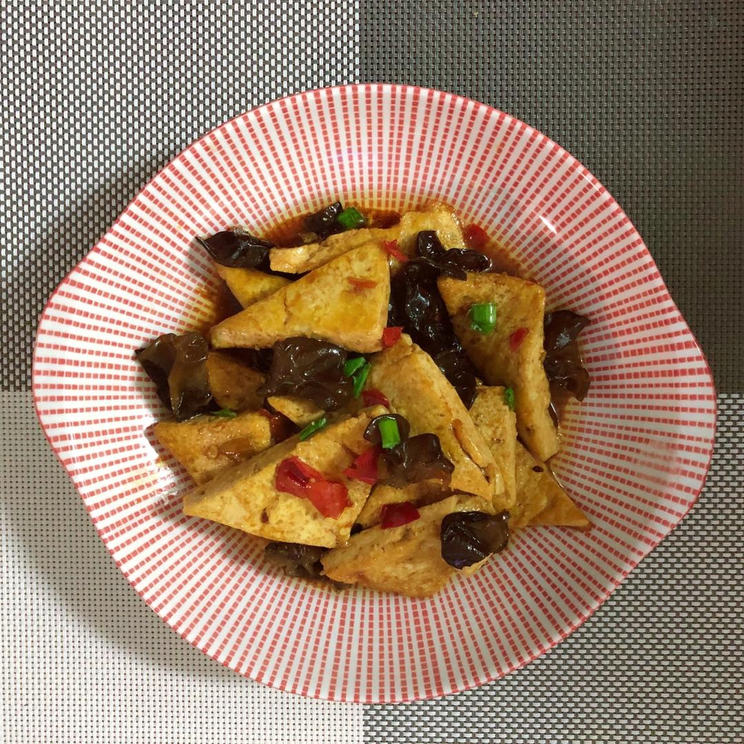 焖煎豆腐