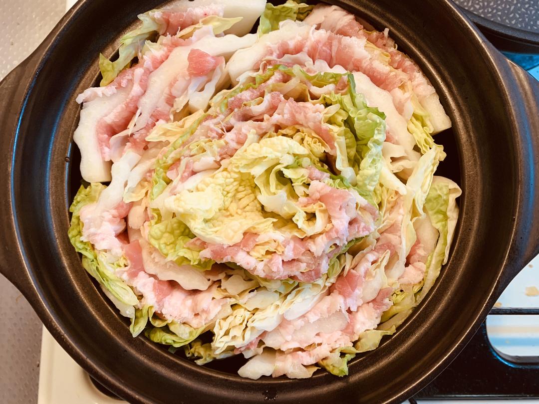 千层派 白菜猪肉锅