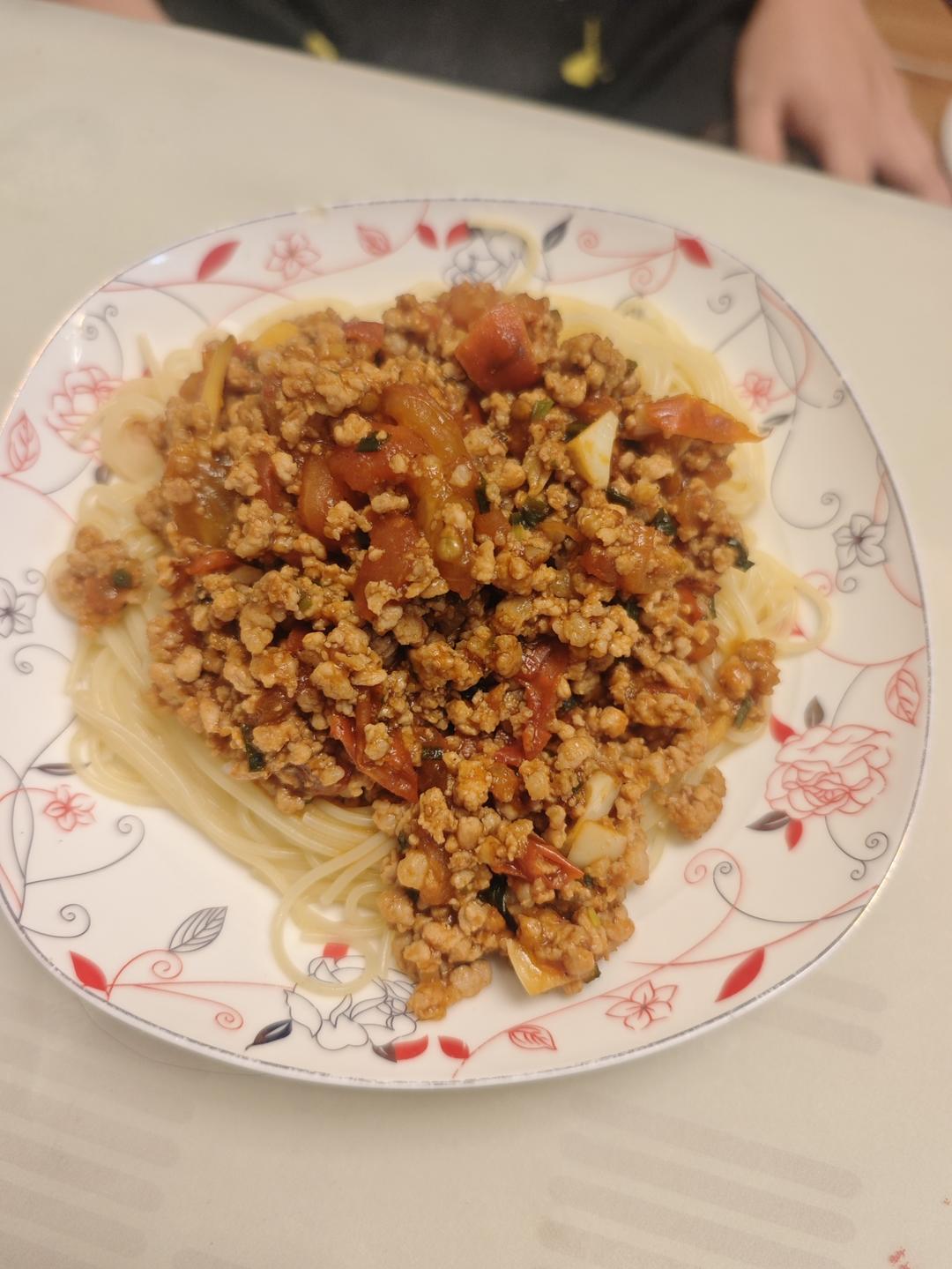 番茄肉末拌面