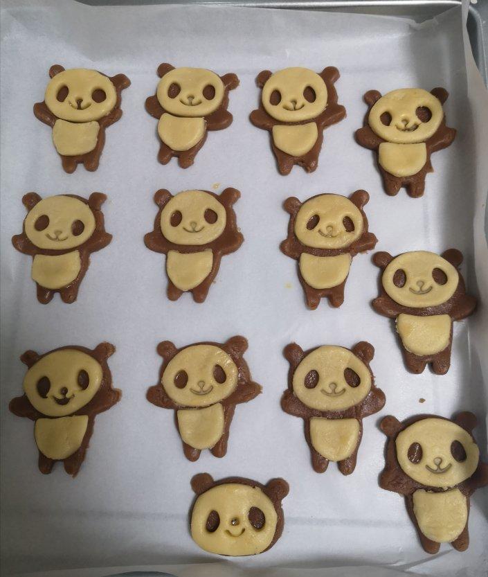 【烘焙教程】熊猫饼干，萌萌哒