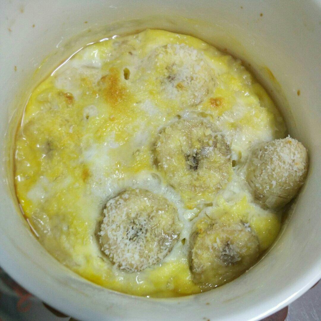 减脂餐：香蕉燕麦烤蛋奶