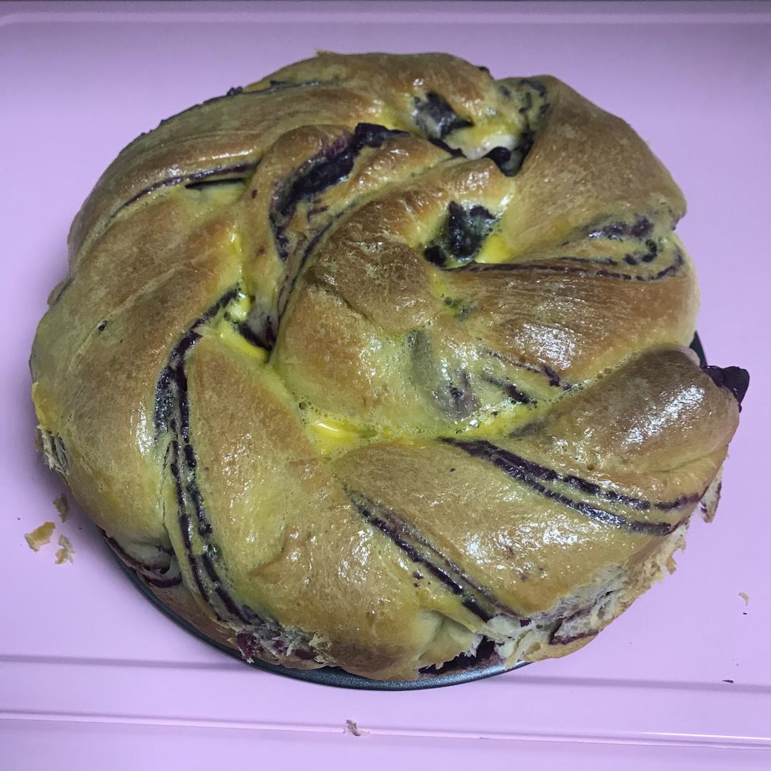 入门级不用揉出膜的手撕紫薯面包无黄油版