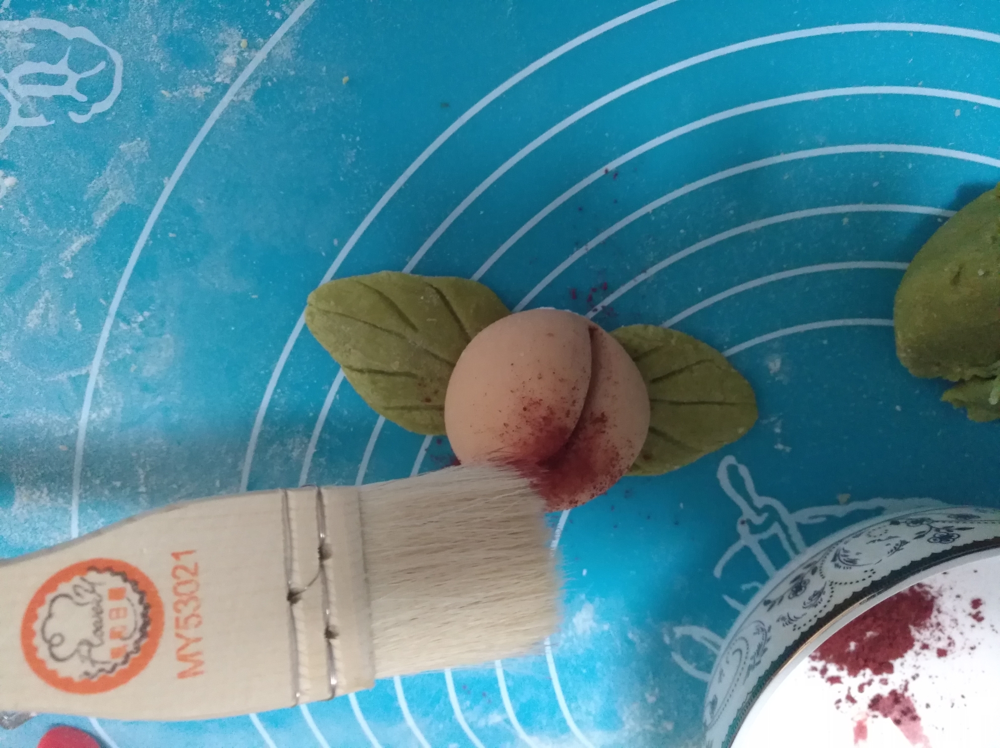 水蜜桃馒头的做法 步骤9