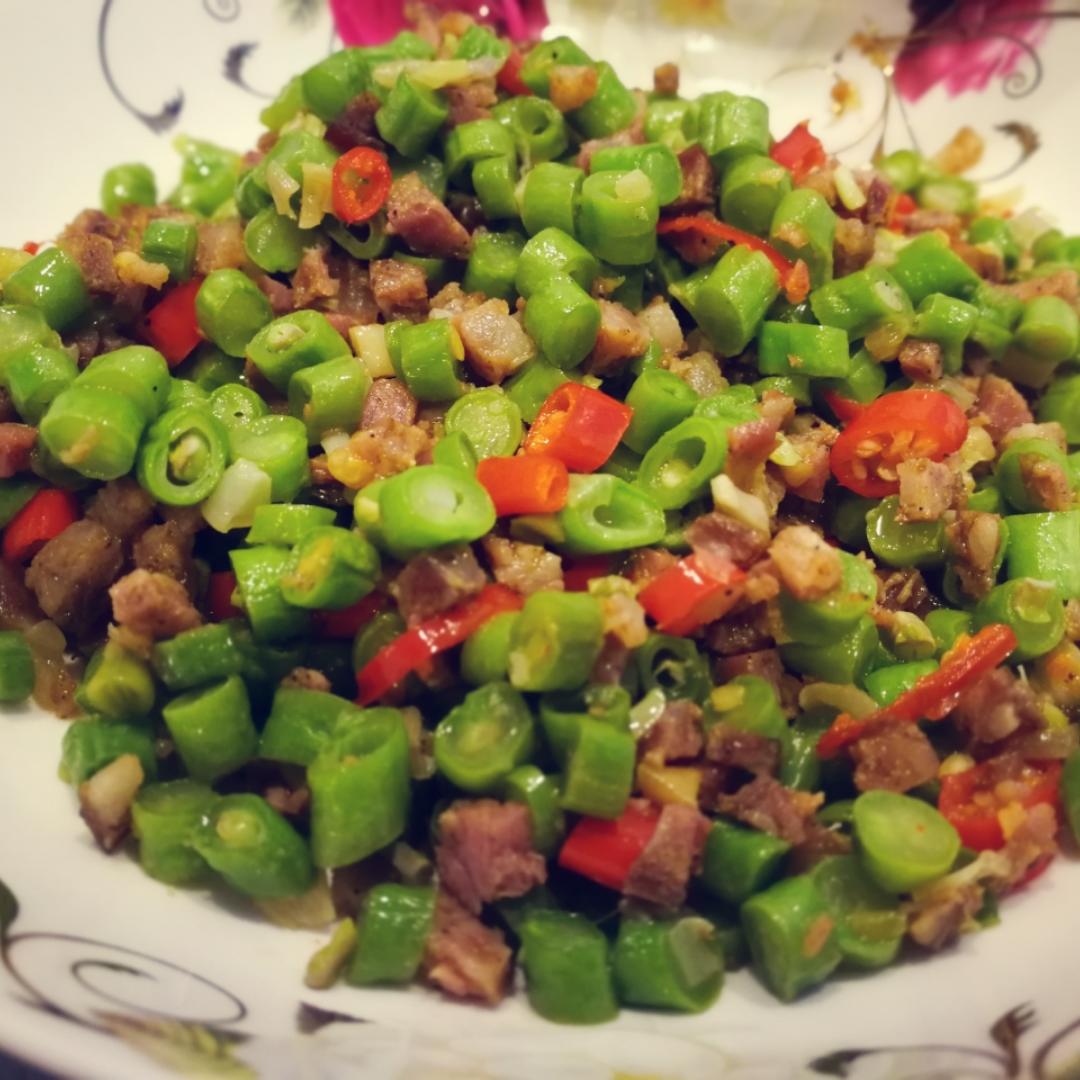 肉沫豆角下饭菜