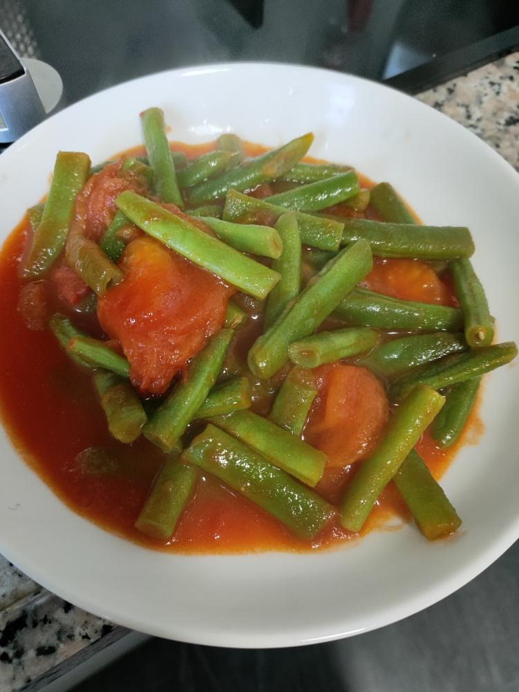 经典家常菜——番茄炒刀豆