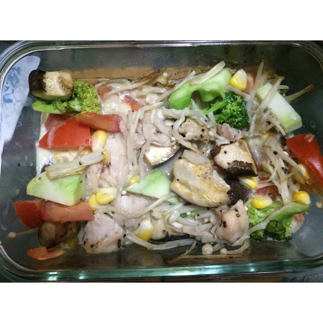 鸡胸肉烤蔬菜（减肥版）