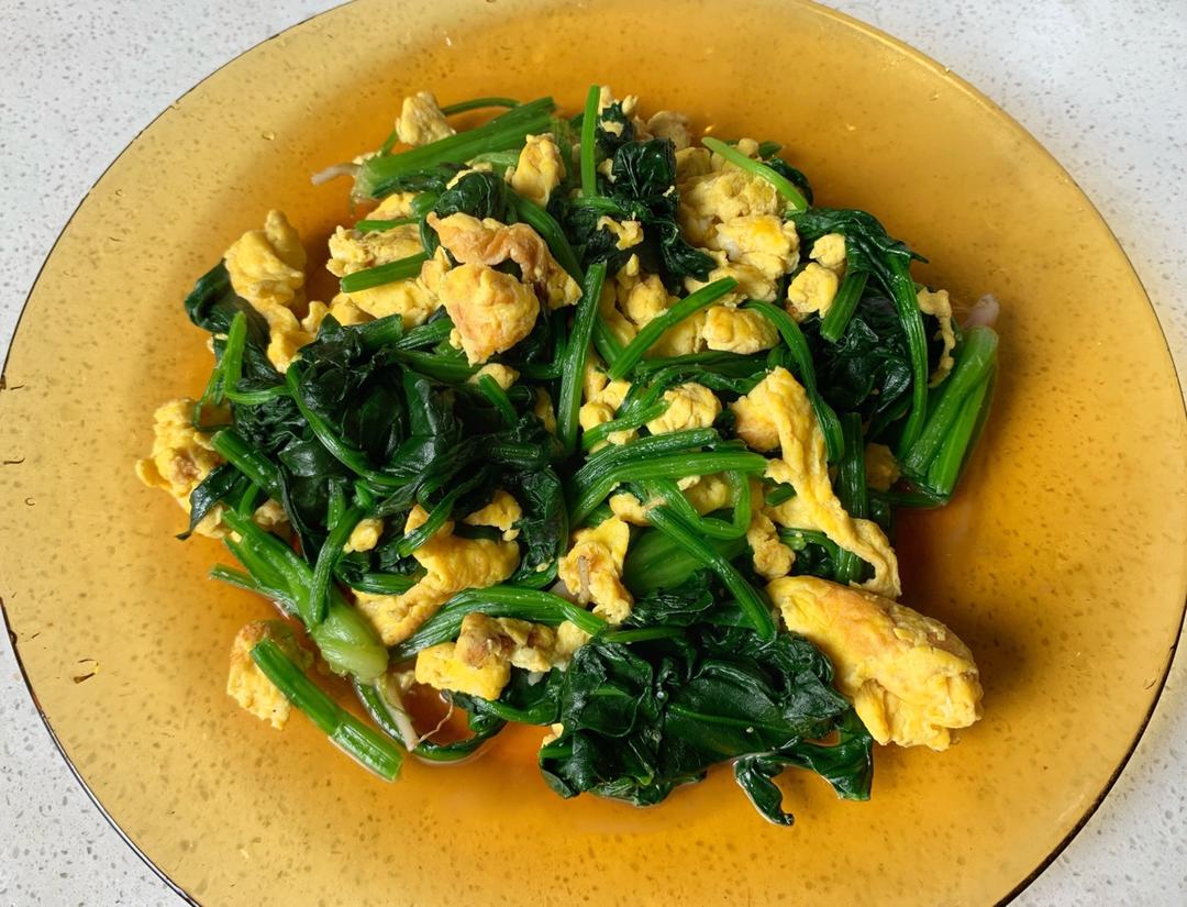 菠菜炒鸡蛋