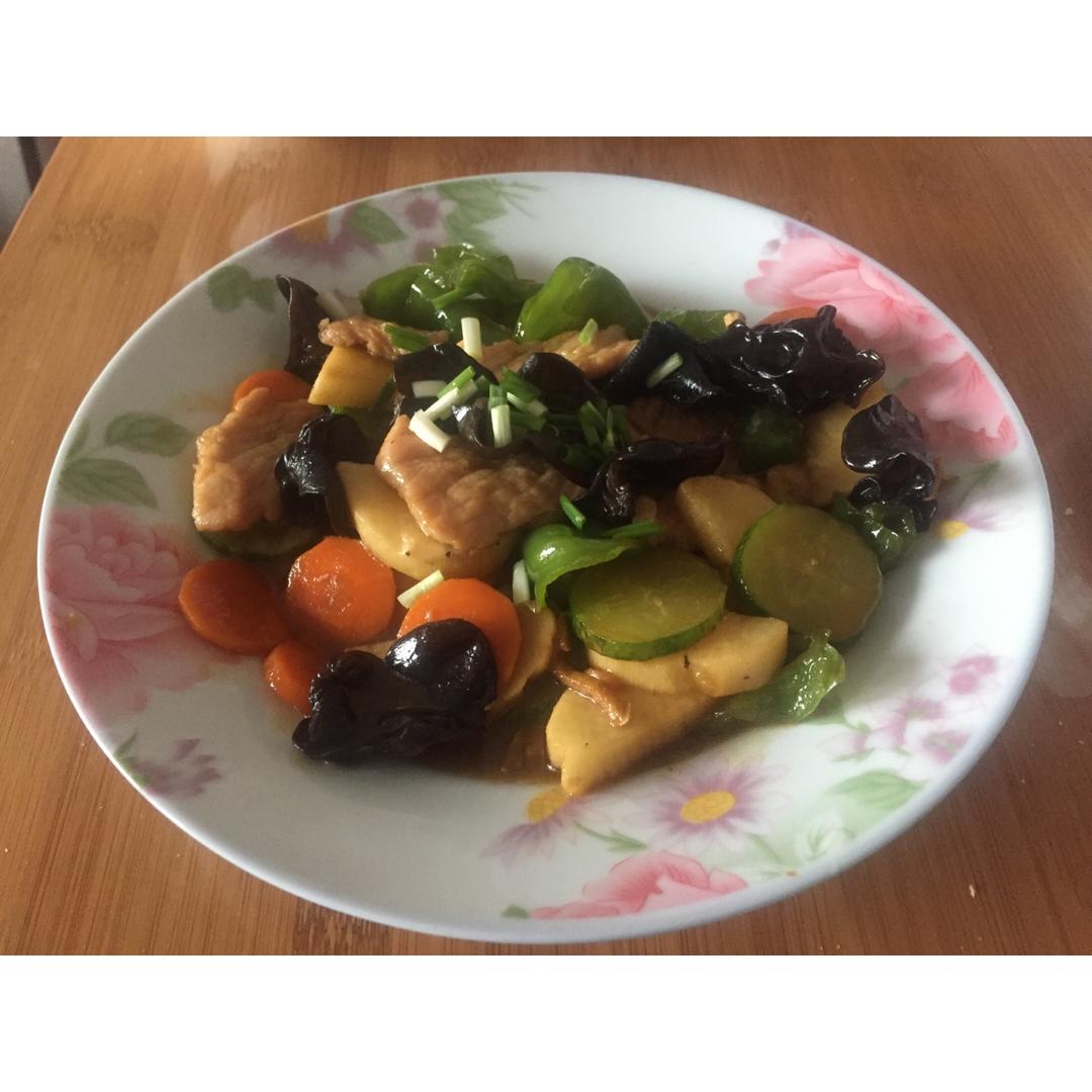 肉片山药炒木耳