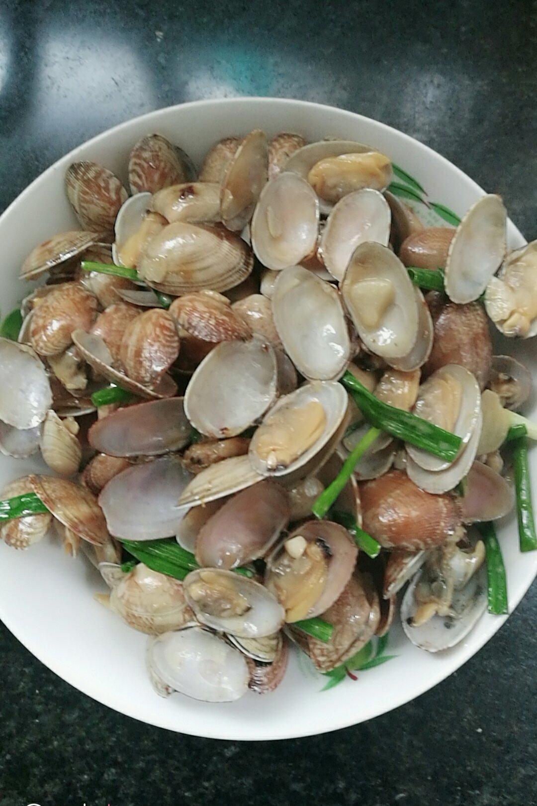 林夕之雪做的姜蒜炒花甲(花蛤)