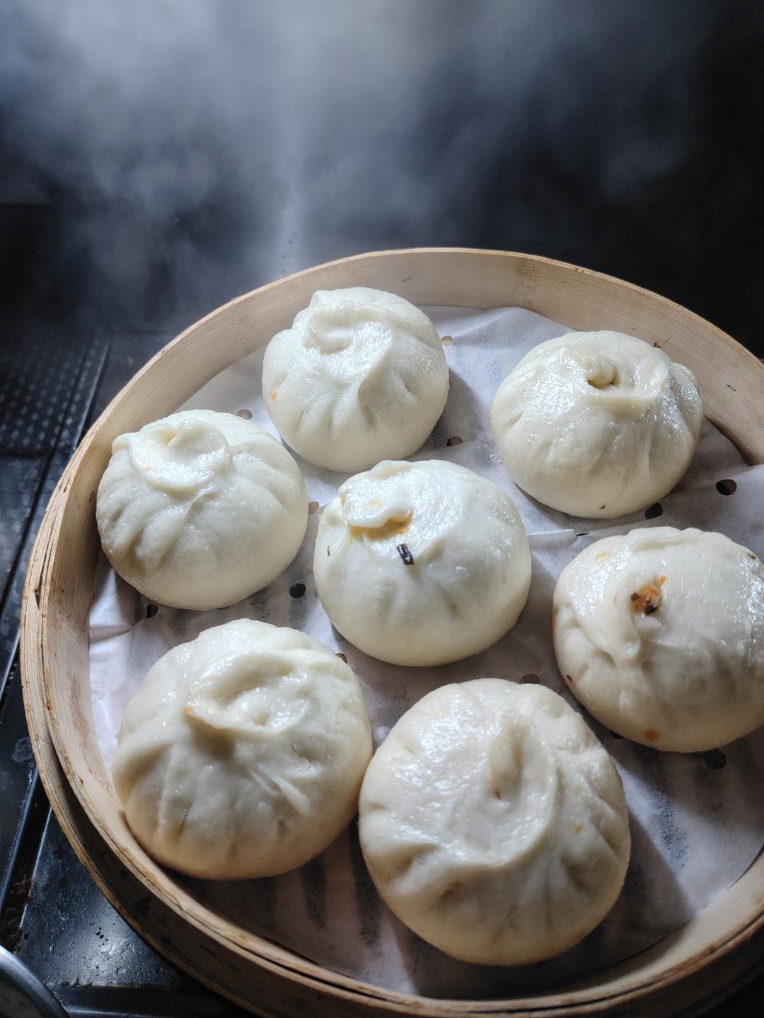 胡萝卜木耳鸡蛋素包子