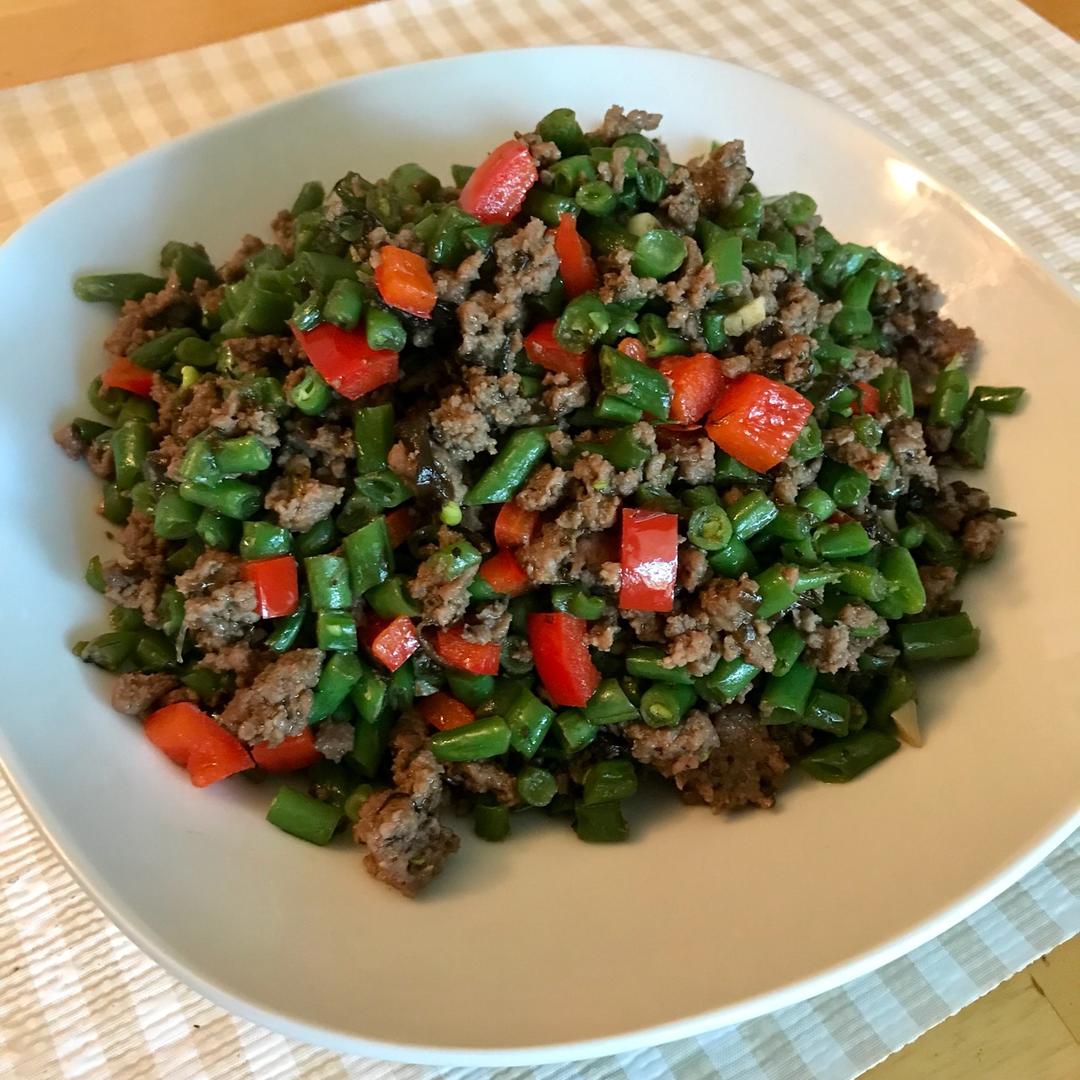 干煸榄菜肉末豆角