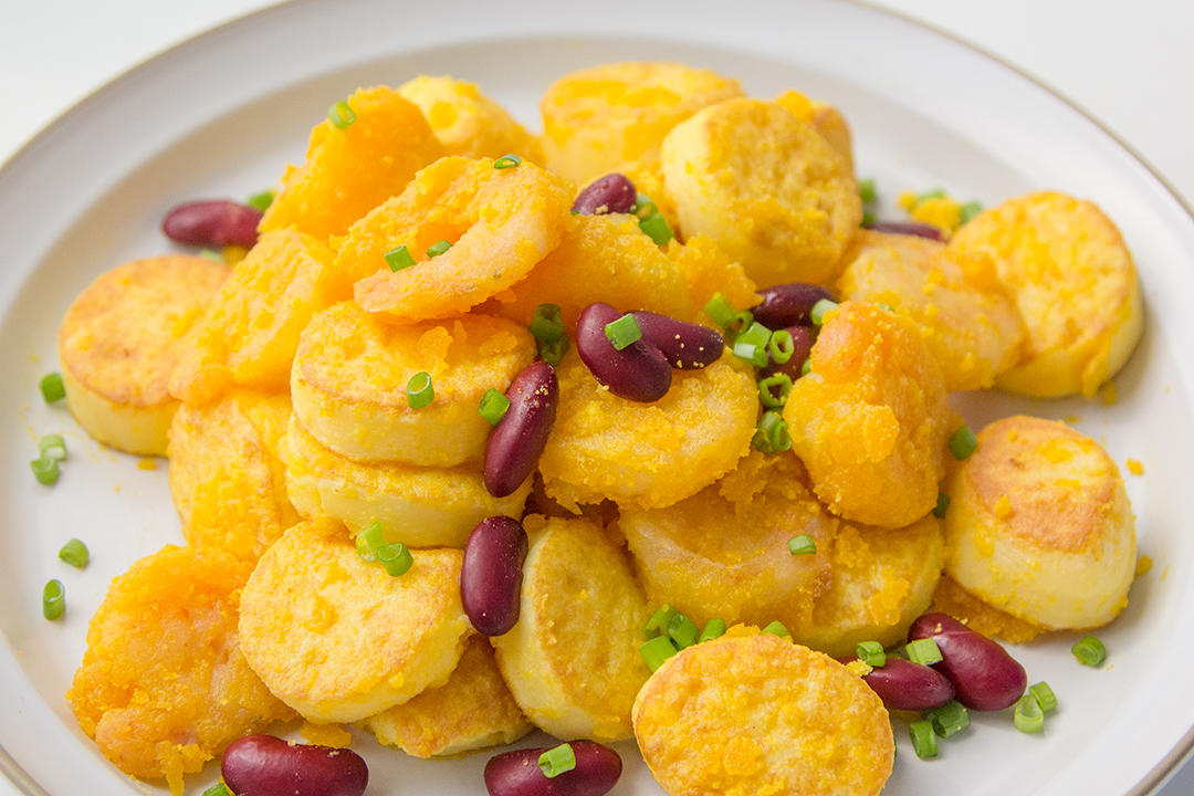 金沙虾仁玉子豆腐【食材包操作说明】的做法