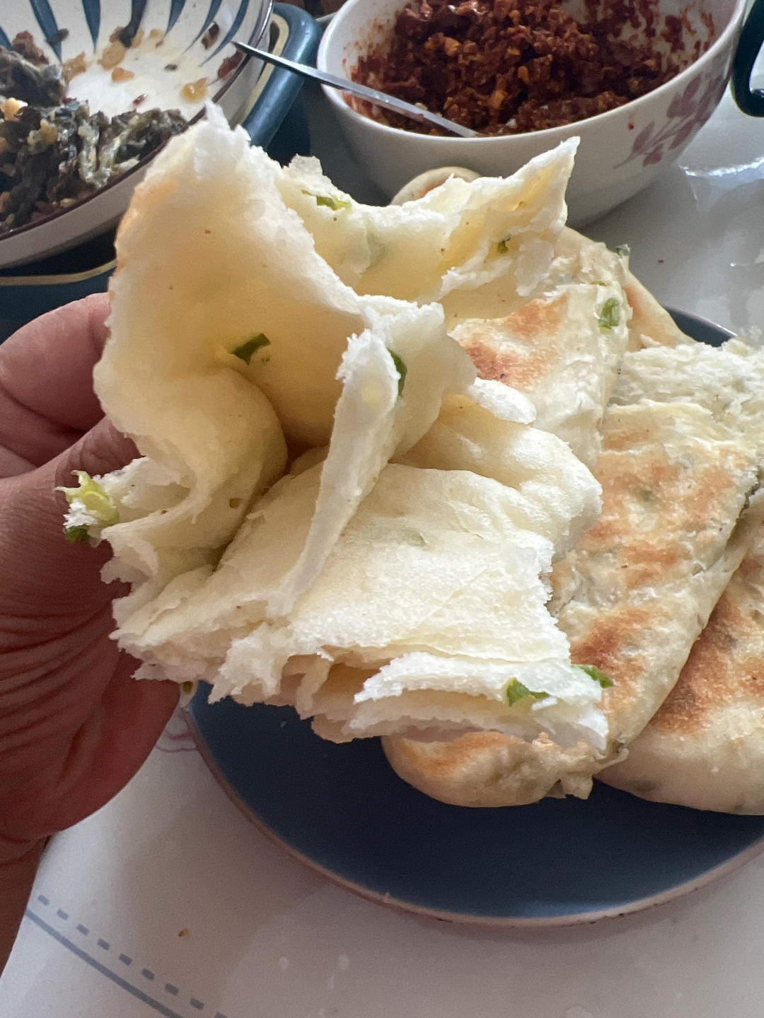 发面椒香葱花饼（超级宣软）