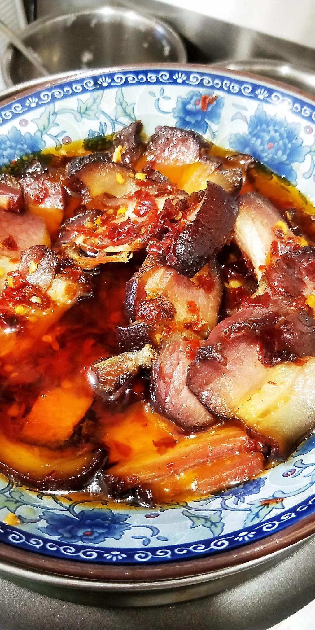 又香又简单的蒸腊肉