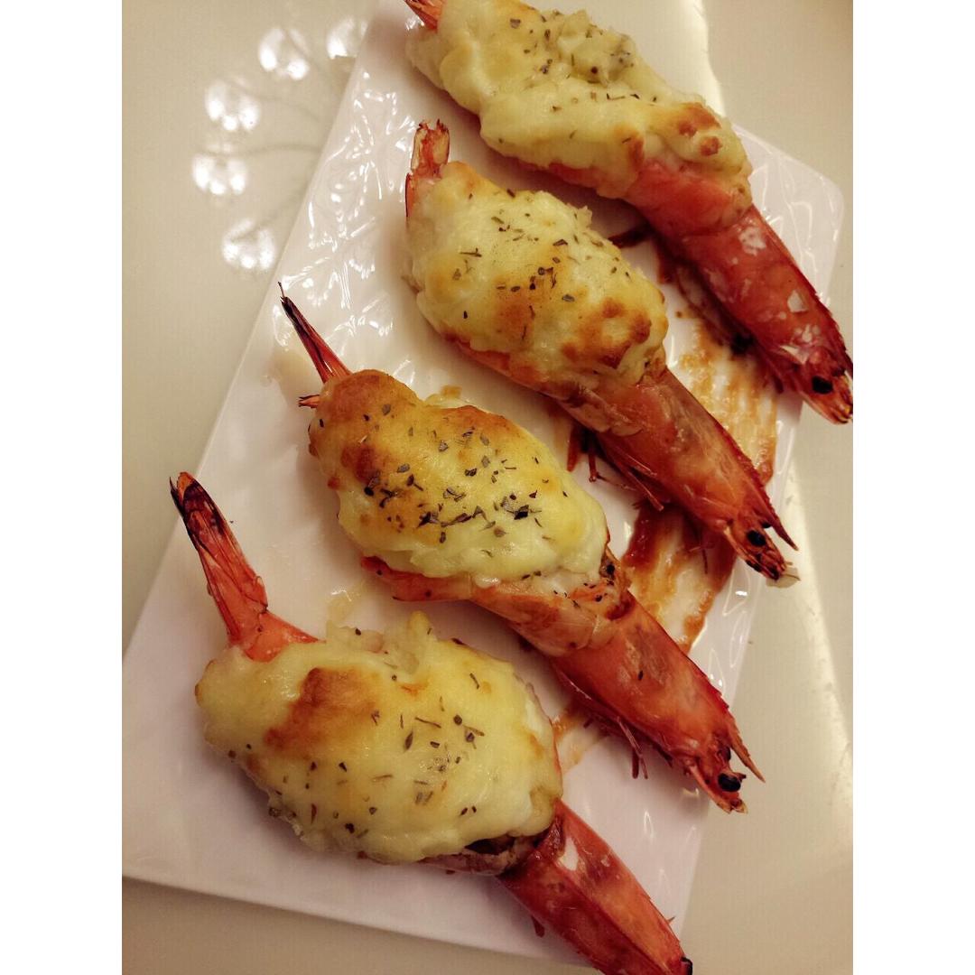 黑胡椒奶酪焗虾