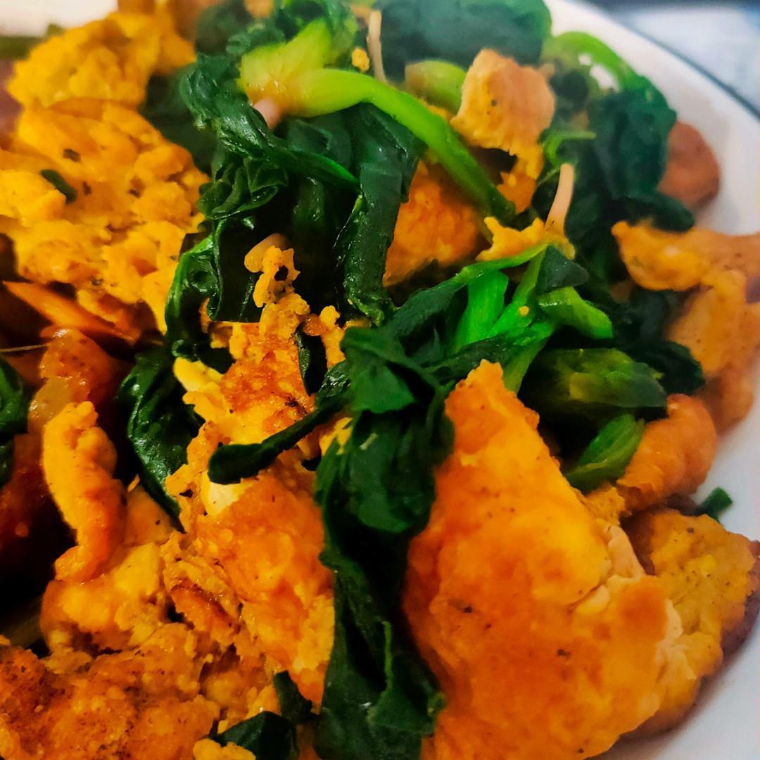 菠菜炒鸡蛋