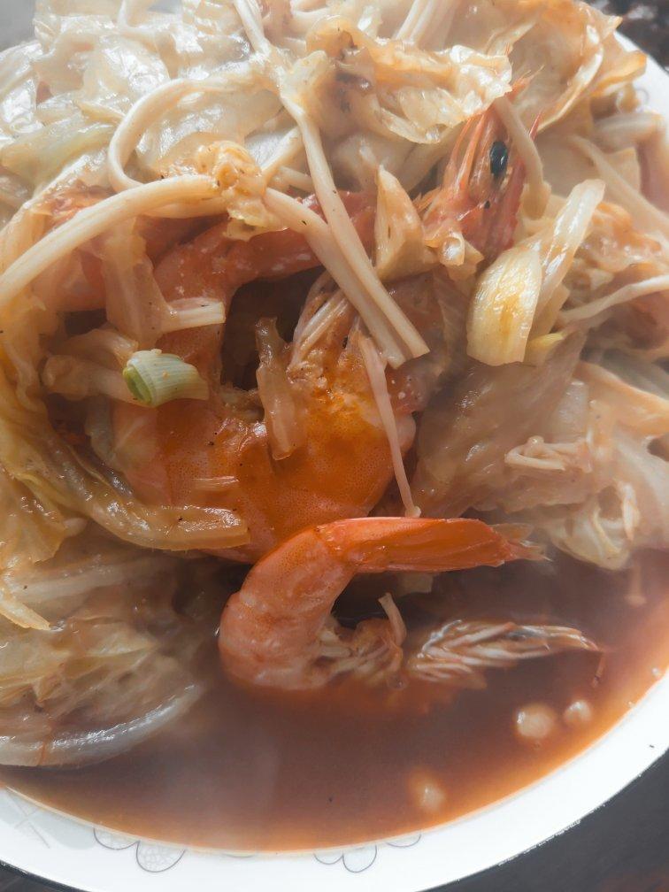 白菜炒虾