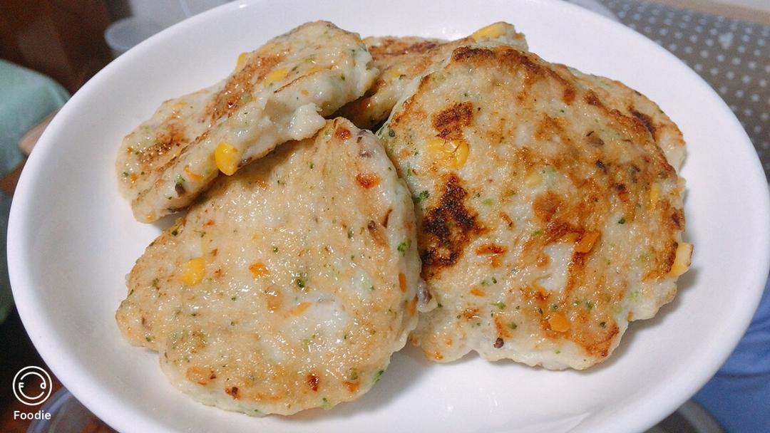 鸡胸肉蔬菜饼，鸡肉滑